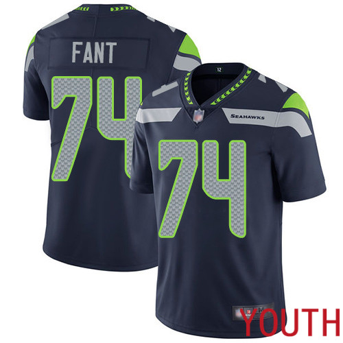 Seattle Seahawks Limited Navy Blue Youth George Fant Home Jersey NFL Football #74 Vapor Untouchable->seattle seahawks->NFL Jersey
